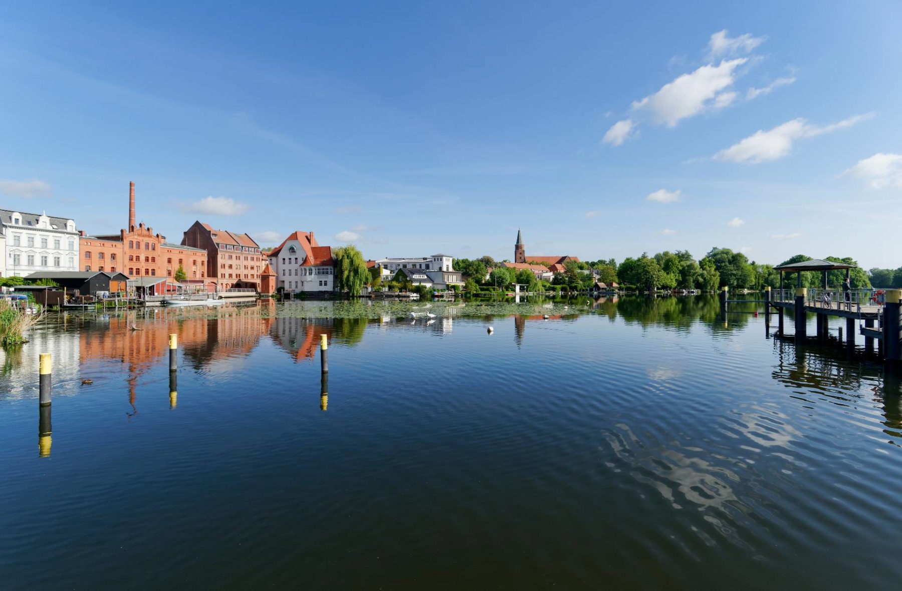 Dominsel der Stadt Brandenburg an der Havel. Wassersicht.