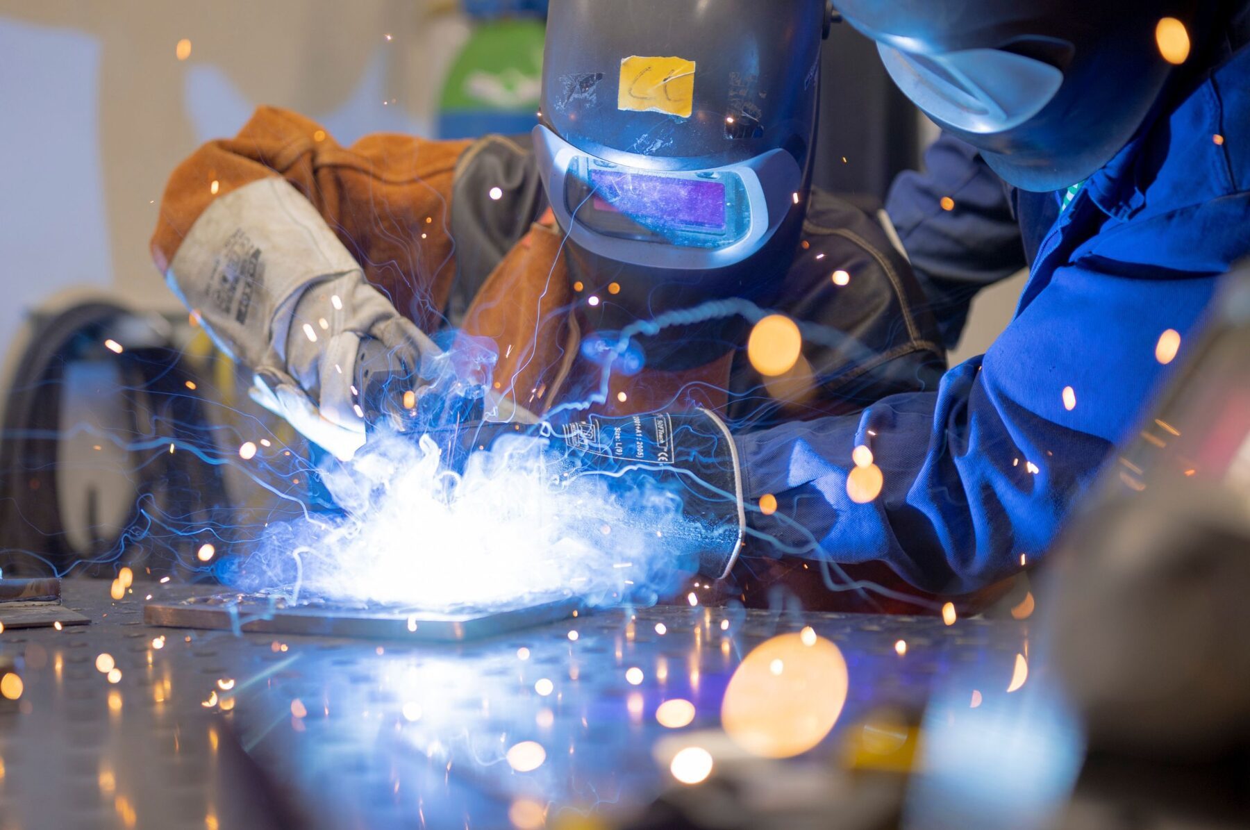 technischer Vorgang, Schweißvorgang Nahaufnahme